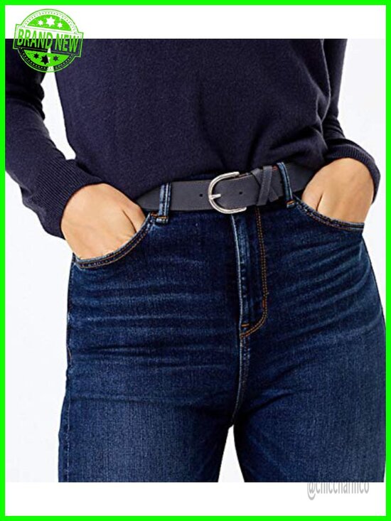 Round Buckle Casual Cross Band Belt for Jeans, Trousers and Dresses main image 3